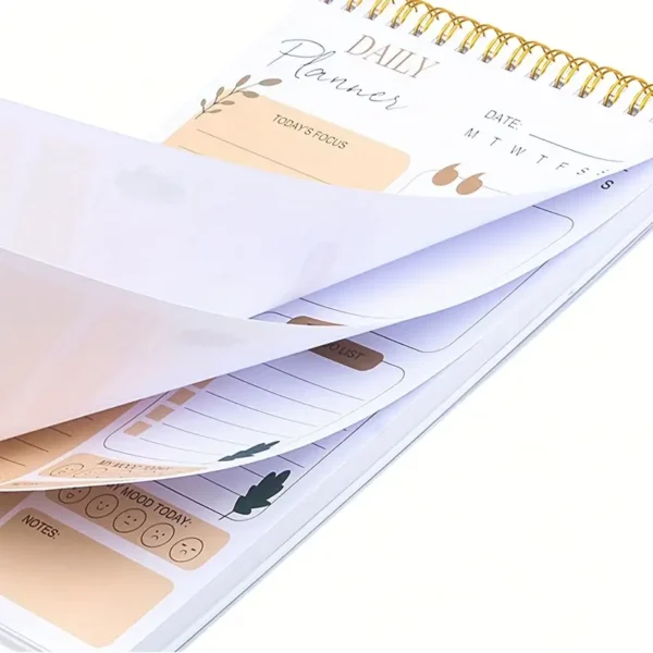 Spiral Daily Planner with Hourly Schedule