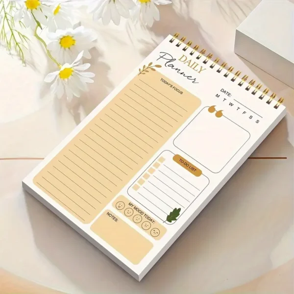 Spiral Daily Planner with Hourly Schedule