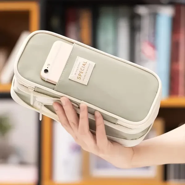 Double layer Pencil Case Large-capacity