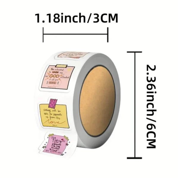 a7c5345a-5390-4208-8a5f-1e1405b0da5a.webp 1 Roll/500 Sheets Bible Sticky Notes Roll Stickers